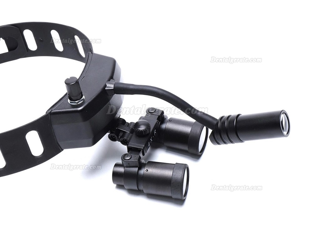 YUYO DY-005 4-fache Dental Lupenbrille + 3 W kabelloses LED-Licht f&uuml;r Lupenbrille